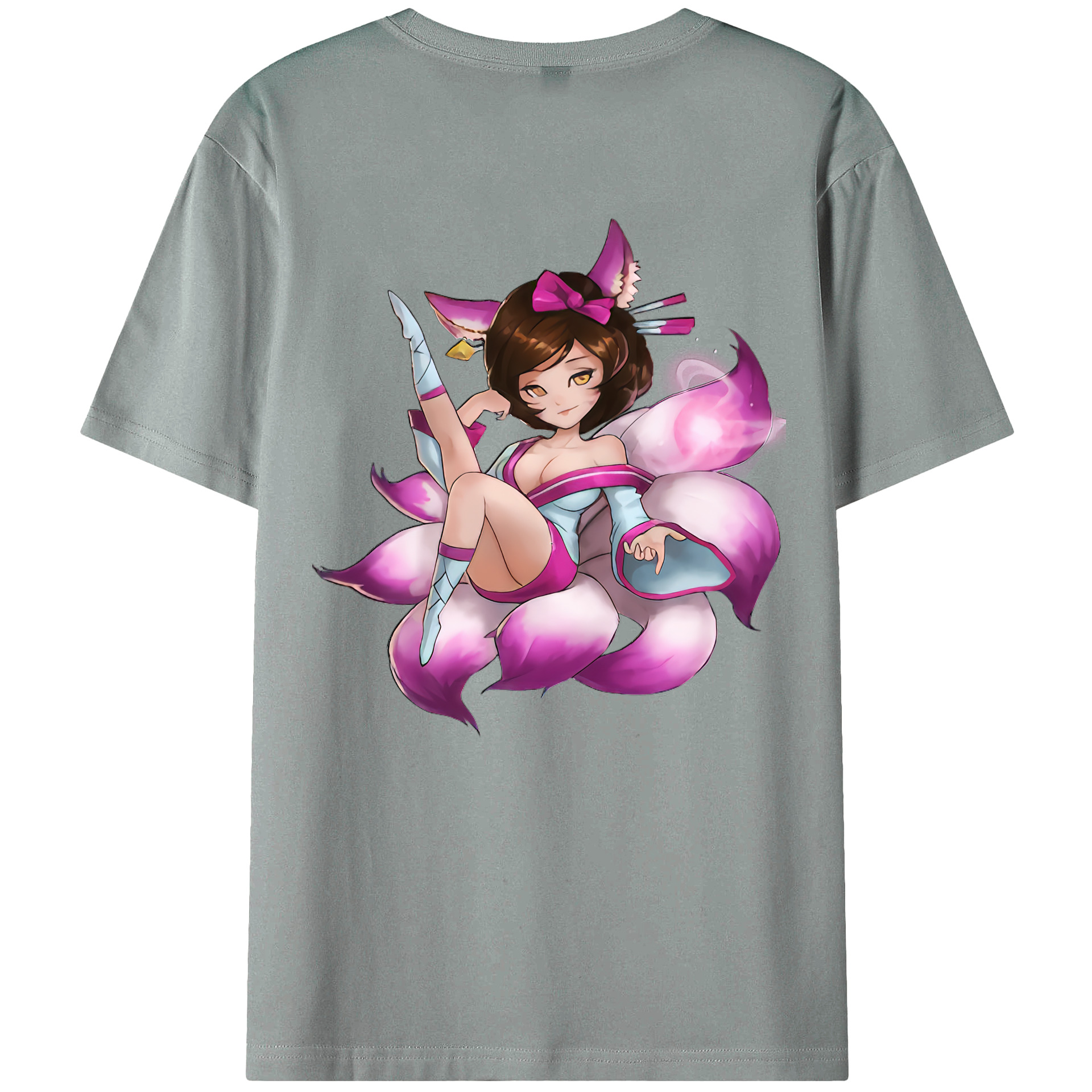 （画像用） リーグ・オブ・レジェンド League of Legends LOL 綿100％ メンズ半袖Tシャツ（バックプリント） 通気性